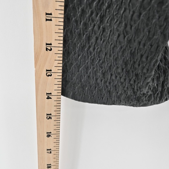 SUSAN BENDER Leather Jacket Sz 4 Charcoal Gray Cropped Textured Zip Quiet Luxury - Picture 8 of 11